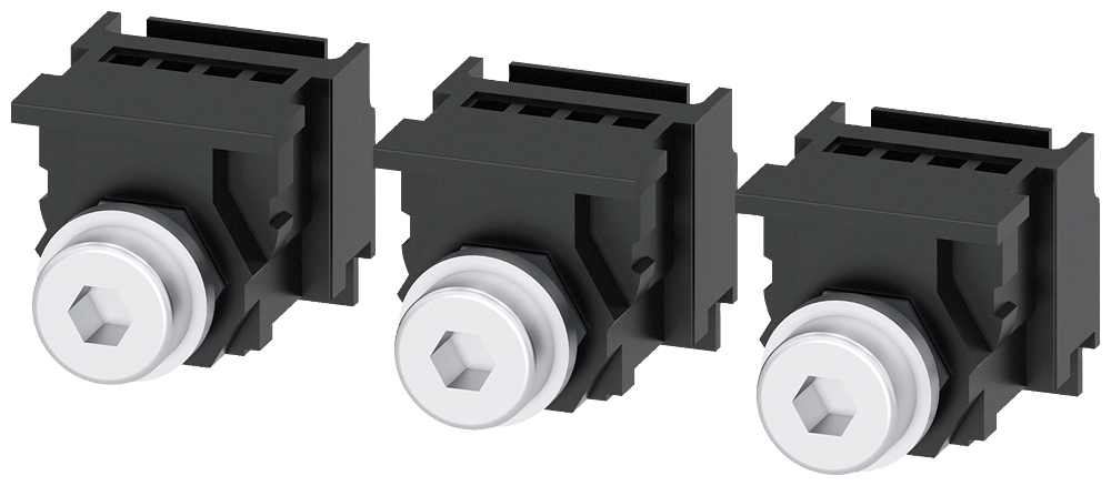 [Imagem CONEXÃO PLANA DE PARAFUSO 3 PEÇAS ACESSÓRIOS PARA: 3VA1 100/160 3VA91130QA00 SIEMENS]