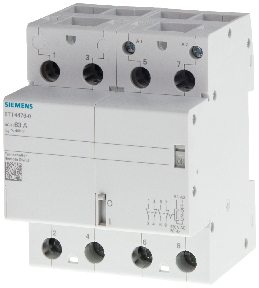 INTERRUPTOR DE COMANDO À DISTÂNCIA CONTACTO PARA 40 A TENSÃO CA 24V 4 CONTACT 5TT44642 SIEMENS