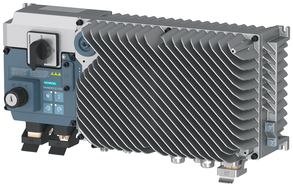 [Imagem do produto INVERSOR DE FREQUÊNCIA TRIFÁSICO 2,2KW 380/480V SINAMICS G115D IP65/66 6SL35200XE422AF0 SIEMENS]