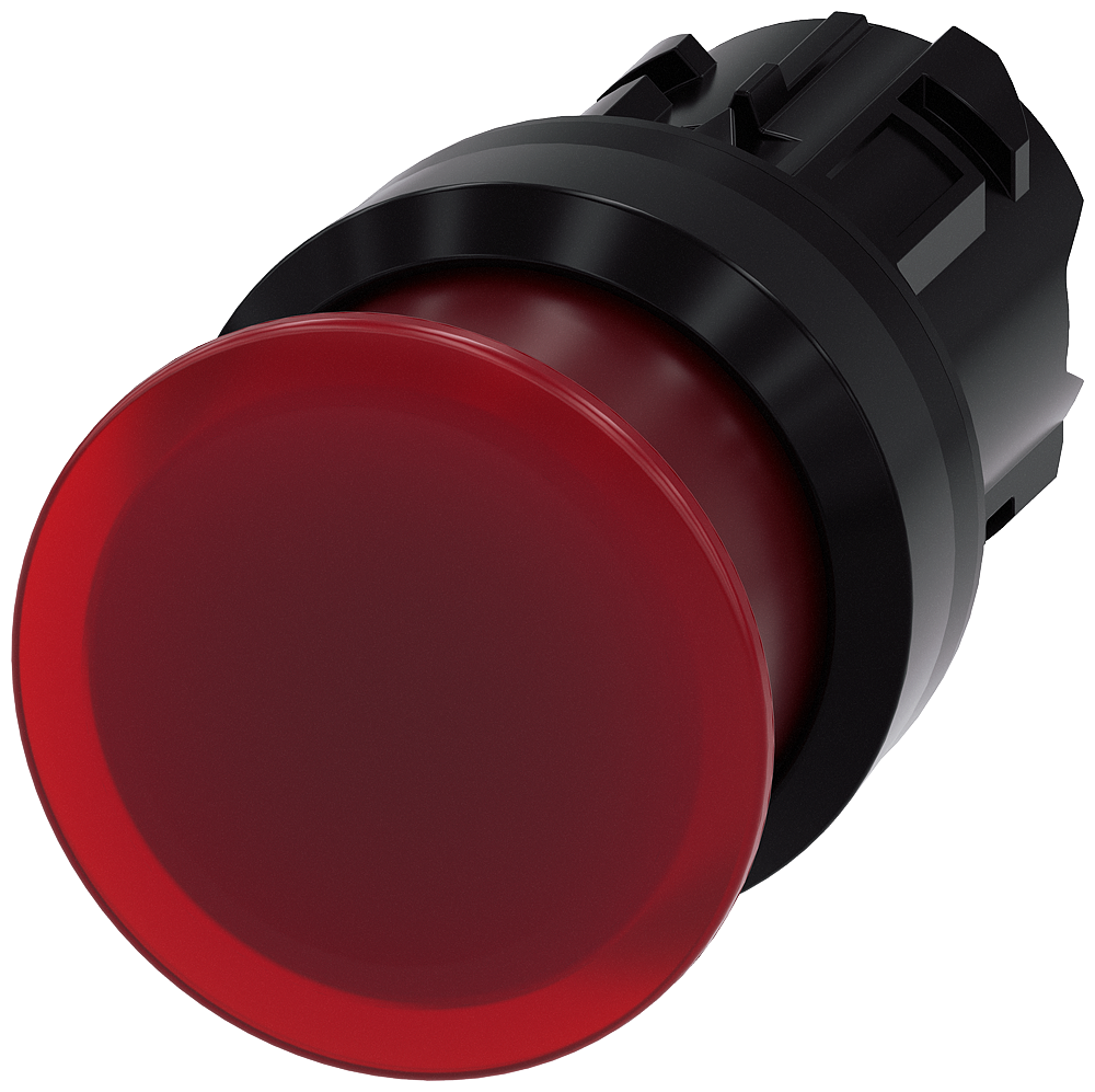 BOTÃO LUMINOSO EM FORMA DE COGUMELO 22 MM REDONDO PLÁSTICO VERMELHO 30 M 3SU10011AD200AA0-ZY11 SIEMENS