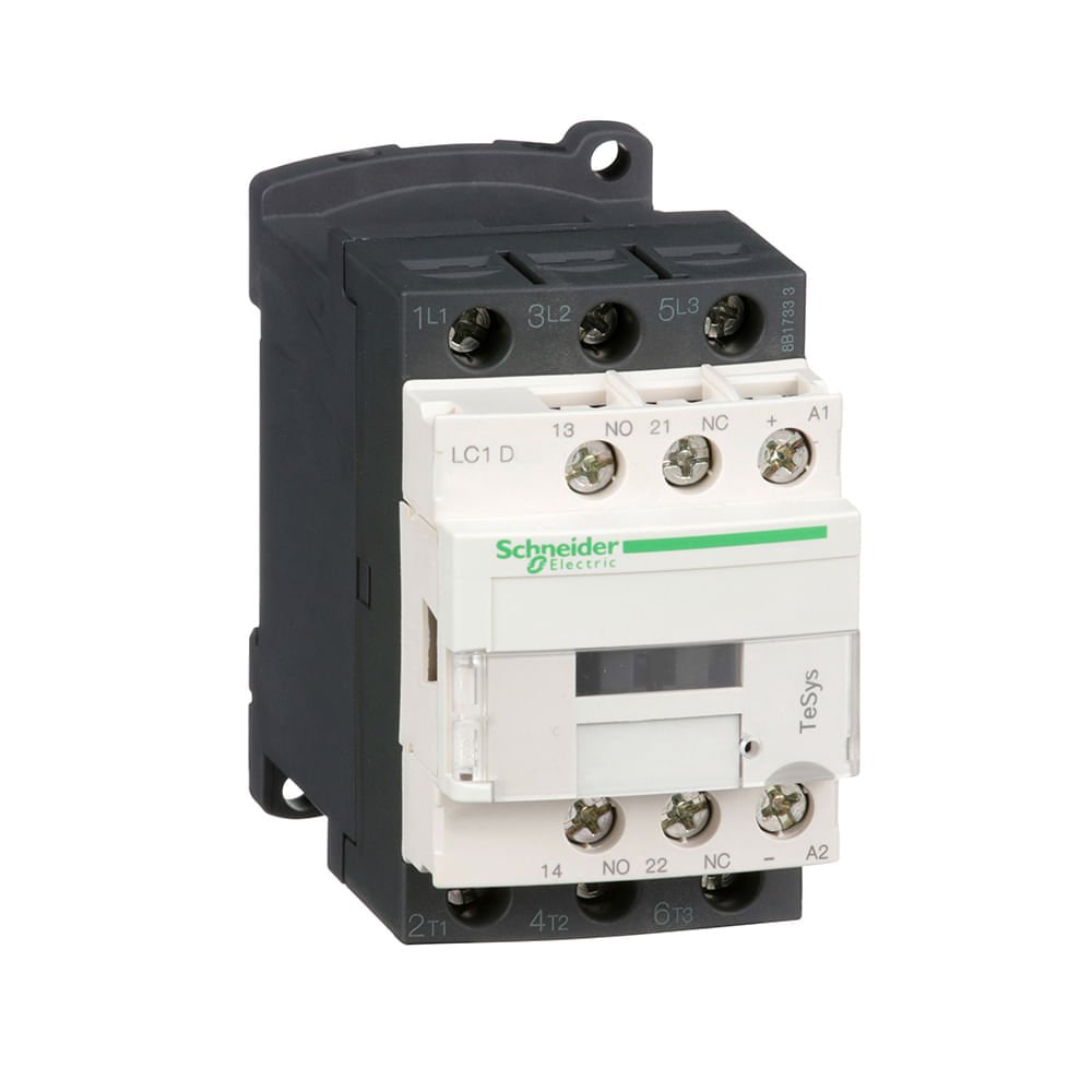 [Imagem CONTATOR TRIPOLAR 12A 1NA+1NF 24VCCBC LC1D12BL SCHNEIDER]