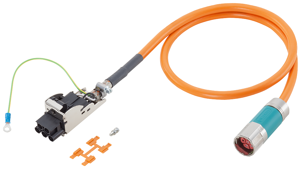 [Imagem CABO DE POTÊNCIA 8M COM CONECTORES 4X2X1.5 6FX80025DN011AJ0 SIEMENS]