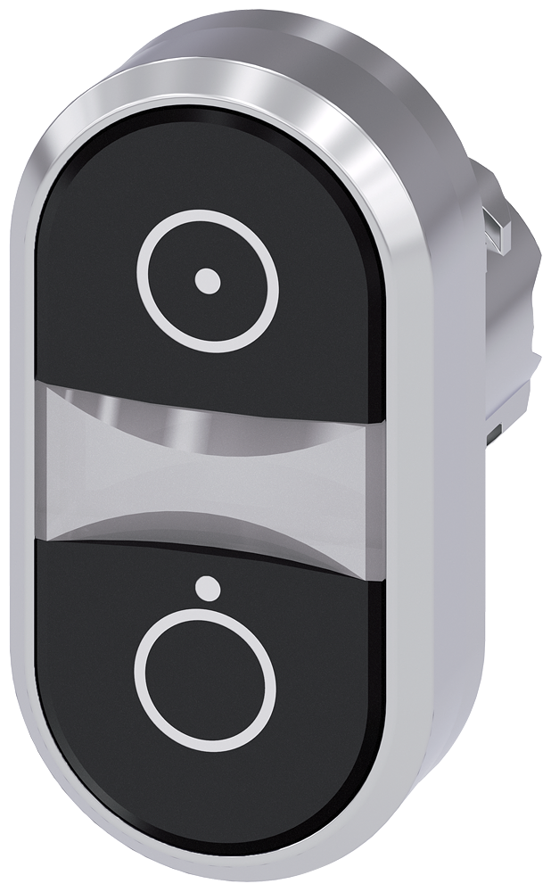 [Imagem do produto FRONT BOTAO DUPL MET INSC "O" 22MM PT 3SU10503AB110AQ0 SIEMENS]