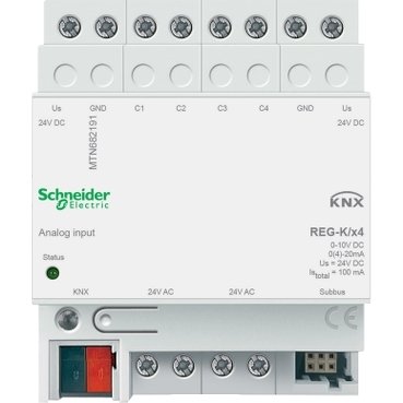 [Imagem do produto MÓDULO ENTRADA ANALÓGICA KNX REG-K/4-GANG SCHNEIDER]