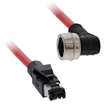 [Imagem CABO SERCOS III LEXIUM 62 CONECTORES RJ45 / M12 3 METROS VW3E3065R030 SCHNEIDER]
