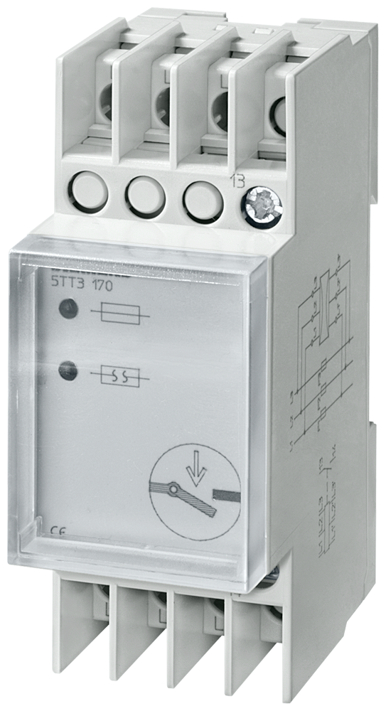 [Imagem MONITORIZADOR DE FUSÍVEIS T55 3CA 380 V ATÉ 415V COM TAMPA TRANSPARENTE 5TT3170 SIEMENS]