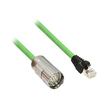[Imagem CABO DE ENCODER LEXIUM 52/62 CONECTORES RJ45 / M23 20 METROS VW3E2094R200 SCHNEIDER]