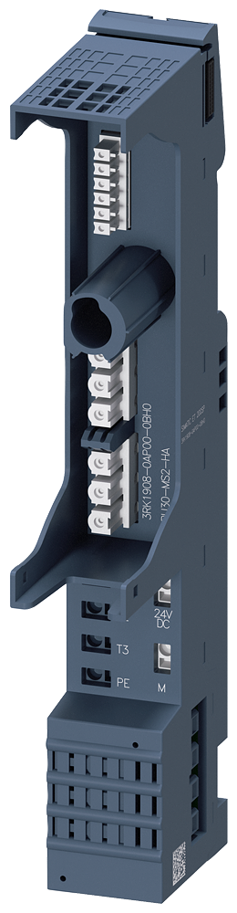 [Imagem BASE PARA MOTOR DE PARTIDA ET 200SP 24V 3RK19080AP000BH0 SIEMENS]