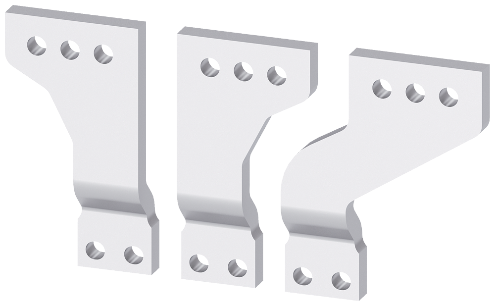 [Imagem LADO FRONTAL, PEÇAS DE CONEXÃO PRINCIPAL EXPANDIDAS PARA MONTAR À FRENTE. 3VW90110AL73 SIEMENS]