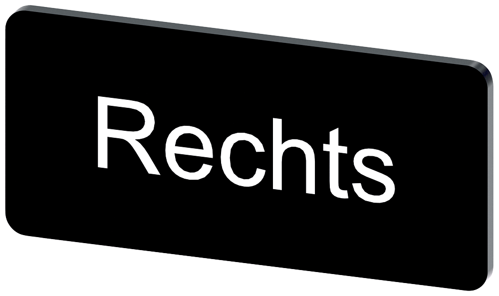 PLACA DE IDENTIFICAÇÃO 12,5X27MM PLACA PRETO INSCRIÇÃO: DIREITA 3SU19000AC160AH0 SIEMENS