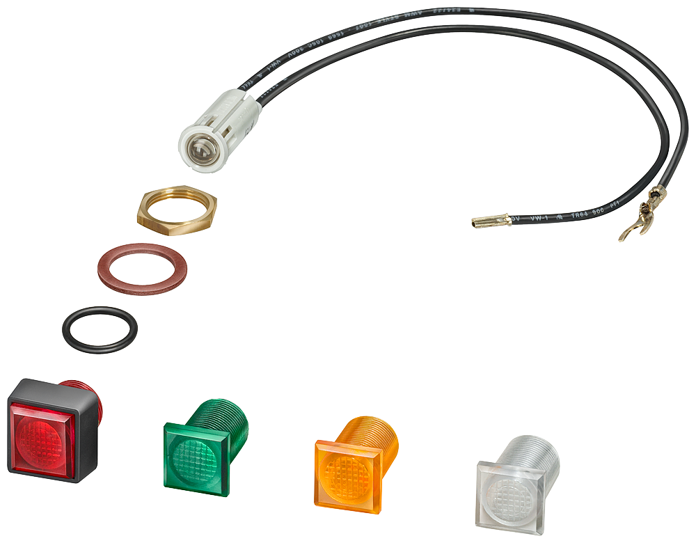 [Imagem SINALIZADOR LUMINOSO COM LÂMPADA LUMINESCENTE, 380-415V CA/CC, DISCOS COLORID 3RV19035E SIEMENS]