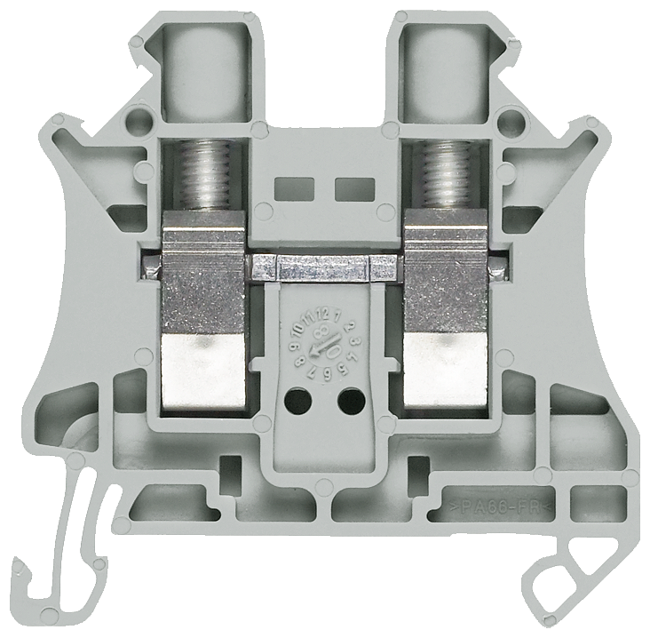 [Imagem CONECTOR PASSAGEM PARAFUSO CINZA 1000V 24A 2,5MM2 8WH10000AF00 SIEMENS]