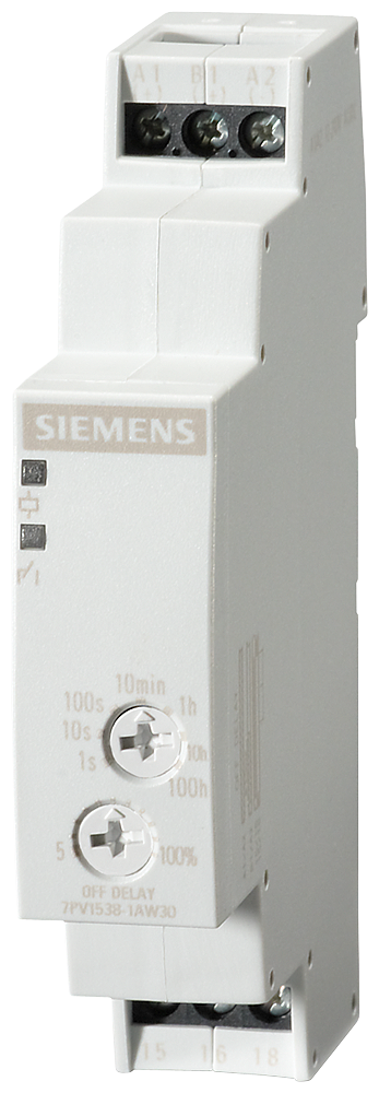 RELÉ DE TEMPO ELETRÔNICO ATRASO NO CORTE 1 INVERSOR COM TENSÃO AUXILIAR 7 7PV15381AW30 SIEMENS