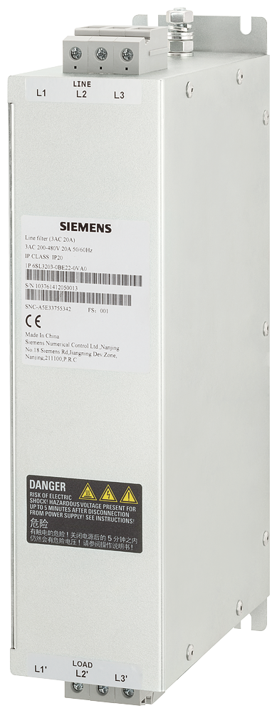 [Imagem do produto FILTRO RFI 200V-480V 3AC 12A 6SL32030BE212VA0 SIEMENS]