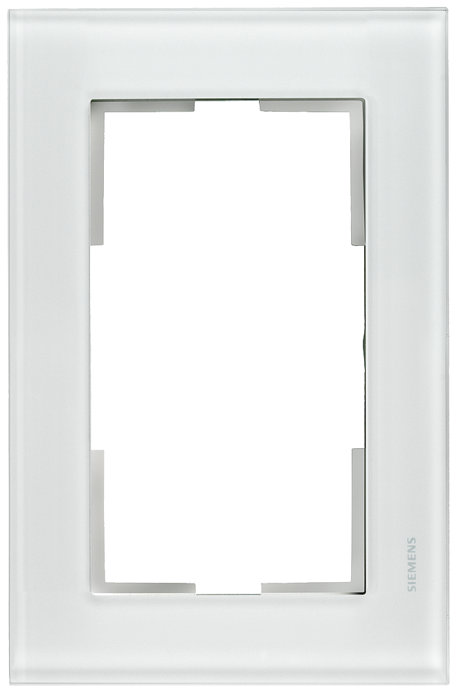 MOLDURA MIRO VIDRO BRANCO 2X PARA TOMADA DUPLA 5TG12061 SIEMENS