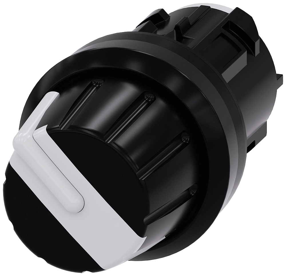 [Imagem do produto INTERRUPTOR COM MANÍPULO, 22MM, REDONDO PLÁSTICO, BRANCO, BOTÃO ROTATIVO, 4 P 3SU10002AS600AA0 SIEMENS]