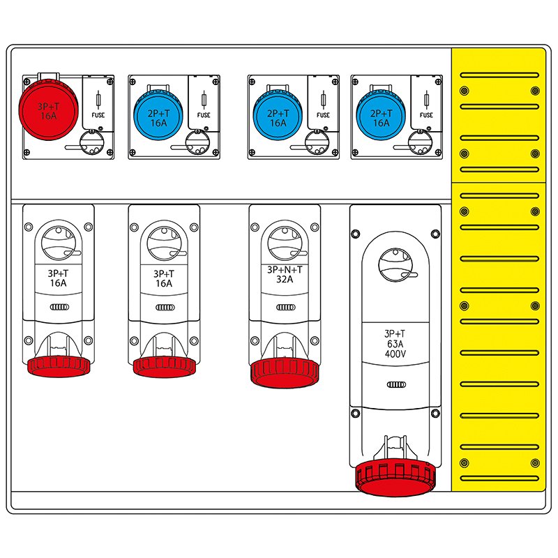 [Imagem do produto QUADRO DE DISTRIBUIÇÃO MBOX5 COM BLOCO DE TERMINAIS DE TOMADA COM FUSÍVEL 658.6058-072 SCAME]
