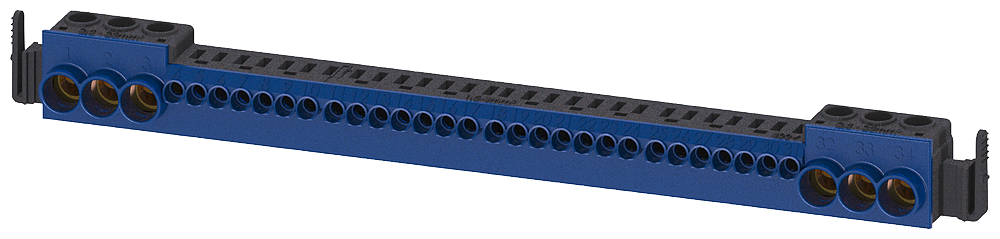 RÉGUA DE TERMINAIS N TÉCNICA DE ENCAIXE N=6X 25MM2 E 28X 4MM2. 8GB50205KM SIEMENS