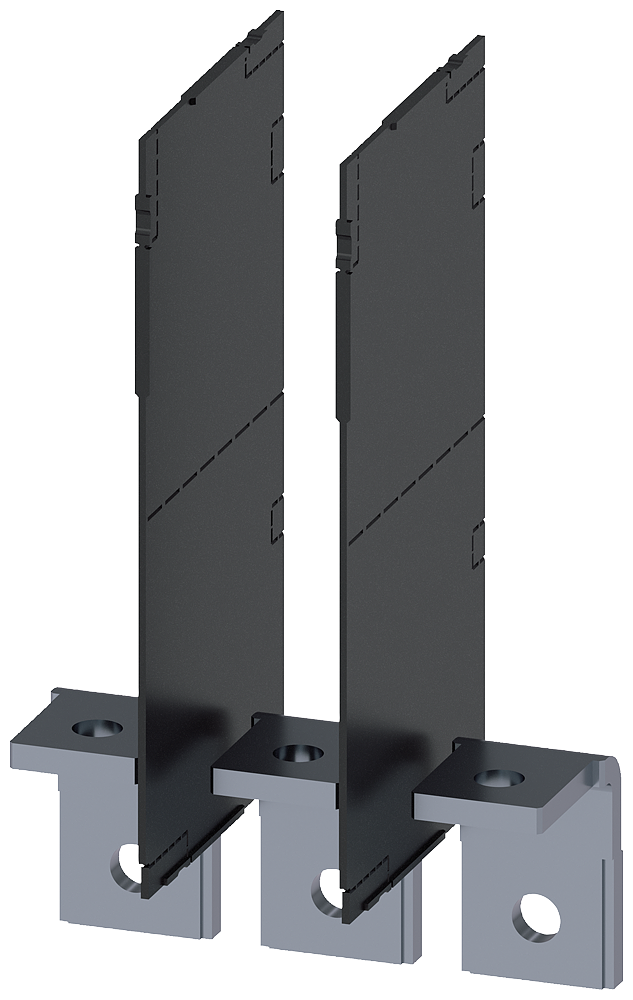 [Imagem CONEXÃO PLANA DE PARAFUSO EM ÂNGULO RETO 3 PEÇAS ACESSÓRIOS PARA: 3VA1 400/63 3VA94030QG00 SIEMENS]