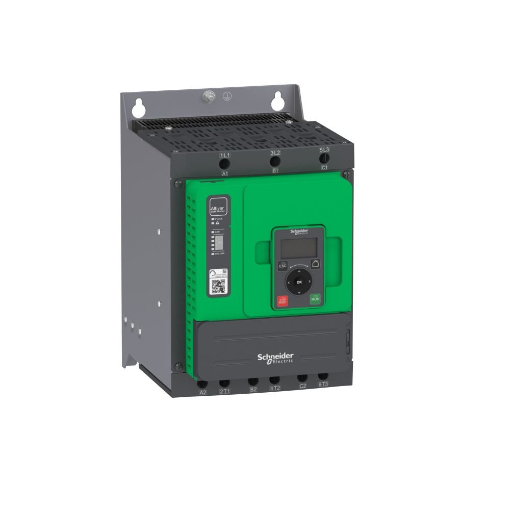 [Imagem SOFT STARTER TRIFÁSICO 15/45KW 62A 208/690V 50/60HZ ATS480 ATS480D62Y SCHNEIDER]