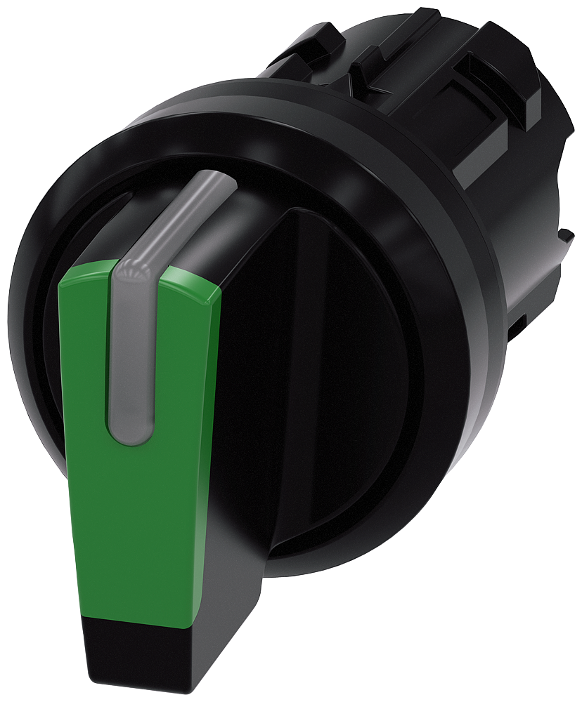 [Imagem do produto INTERRUPTOR COM MANÍPULO, ILUMINÁVEL, 22MM, REDONDO, PLÁSTICO, VERDE 3SU10022BM400AA0 SIEMENS]