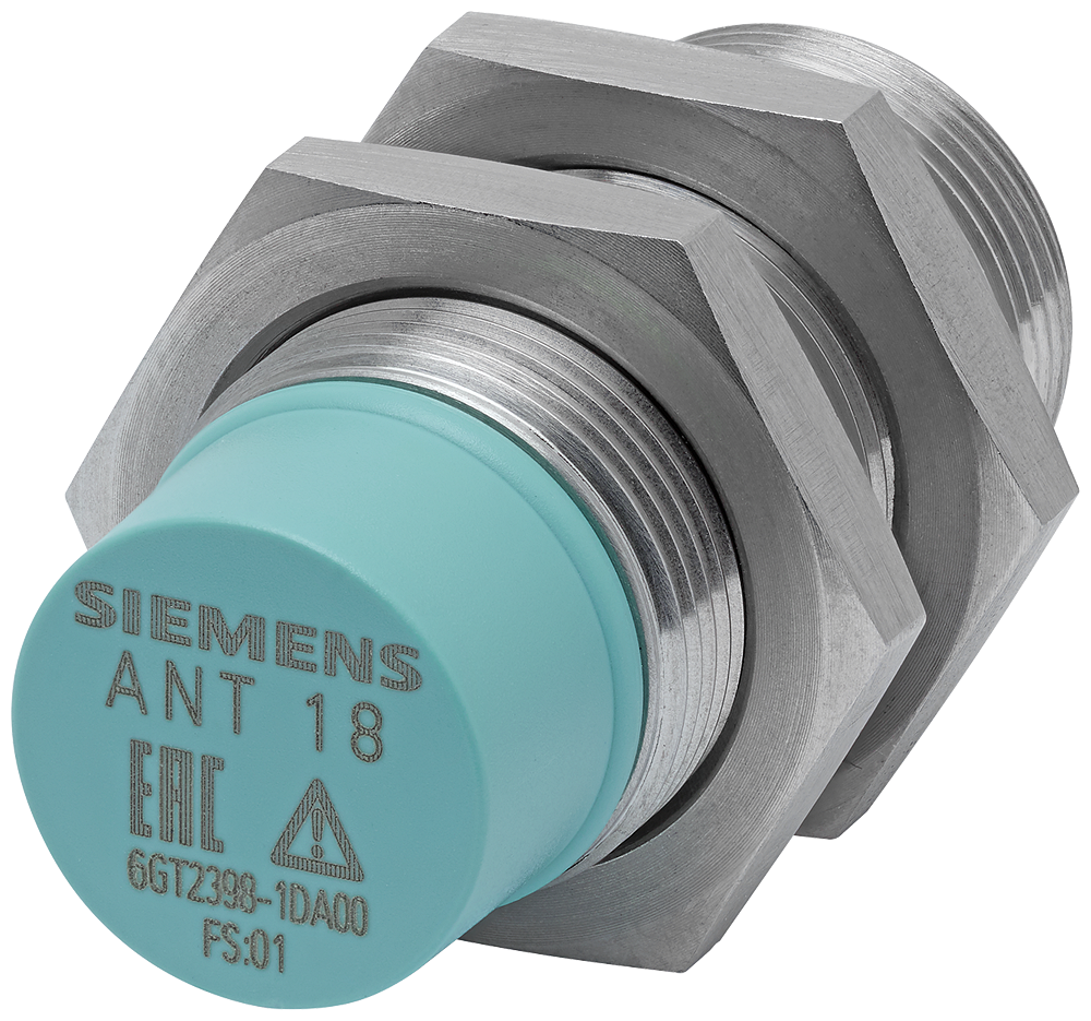 [Imagem ANTENA ANT 18 AÇO INOXIDÁVEL RF200/RF300 M18X1-40 MM IP65 CABO 3 M 6GT23981DA10 SIEMENS]