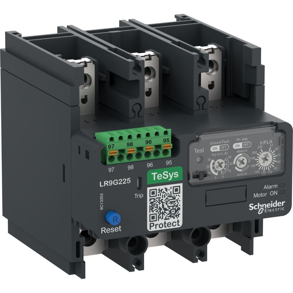 [Imagem RELÉ DE SOBRECARGA TÉRMICO ELETRÔNICO TESYS GIGA 57/225A LR9G225 SCHNEIDER]
