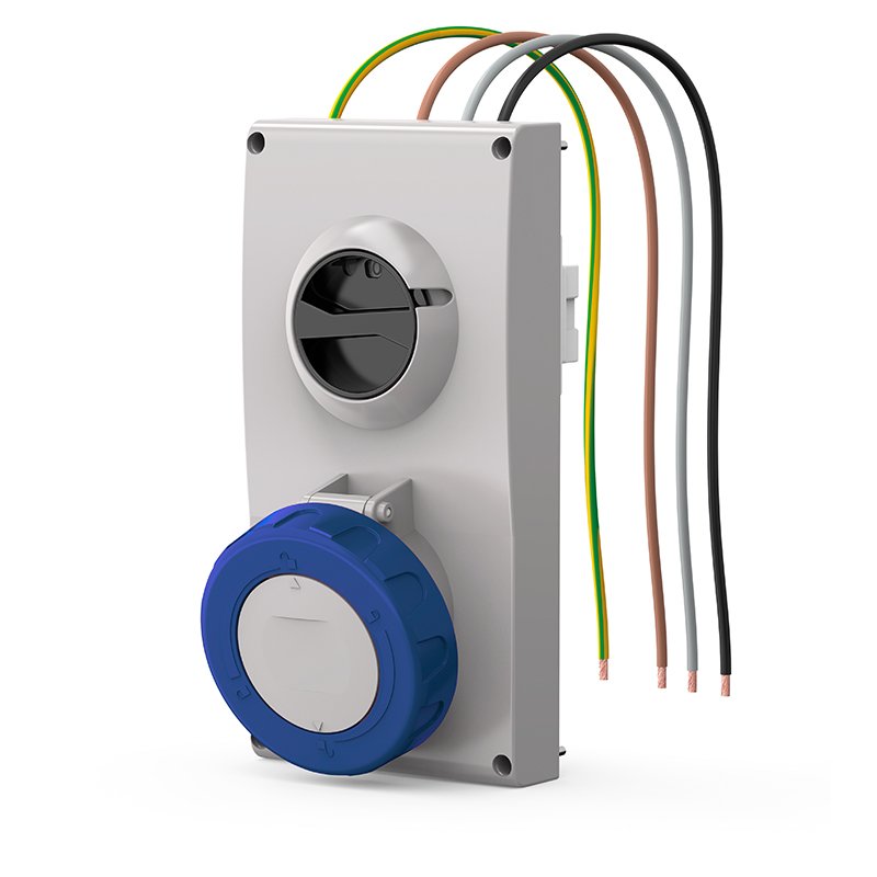 [Imagem do produto TOMADA DE EMBUTIR MONTAGEM EMBUTIDA  63A 3P+T 9H 407.6374 SCAME]