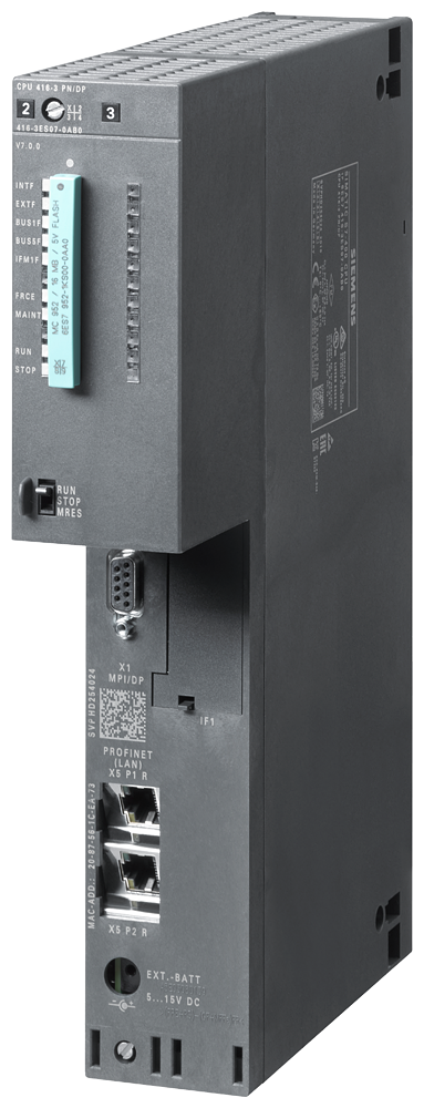 [Imagem CPU 416-3 PN/DP, 16 MB, 3 INTERFACES 6ES74163ES070AB0 SIEMENS]