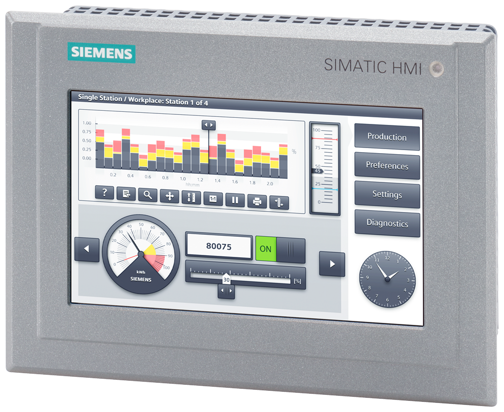 [Imagem PAINEL IHM SIMATIC TP700 SIMATIC HMI COMFORT 6AV21240GC130AX0 SIEMENS]