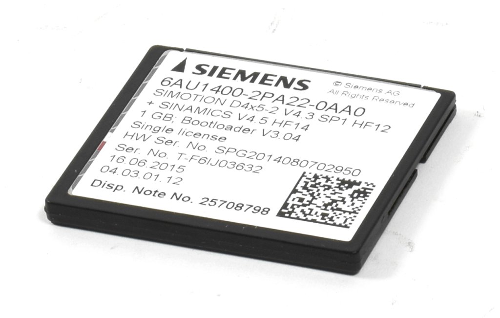 [Imagem do produto CARTÃO DE MEMÓRIA DIGITAL SEGURO DE 8 GB BASEADO EM UNIDADE SIMOTION D4X5-2; SINAMICS CONDUZ R 6AU14003SA200AA0 SIEMENS]