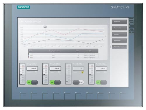 [Imagem HMI KTP1200 BASIC DP OPERAÇÃO POR TECLA/TOUCH DISPLAY TFT 12" SIMATIC 6AV2 6AV21232MA030AX0 SIEMENS]
