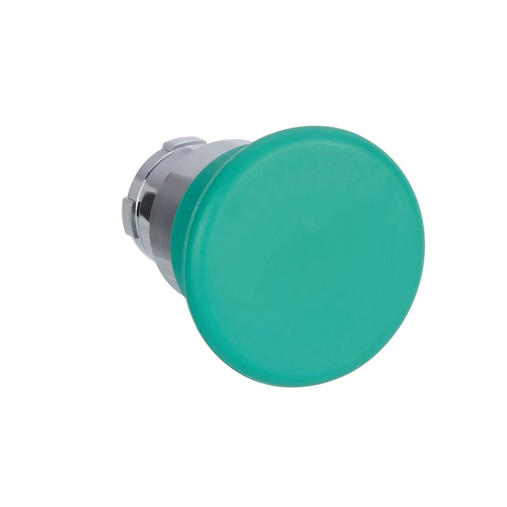 [Imagem EASY HARMONY XB2 MUSHROOM PUSH BUTTON HEAD Ø40 METAL GREEN Ø22 SPRING RETURN ZB2BC3C SCHNEIDER]