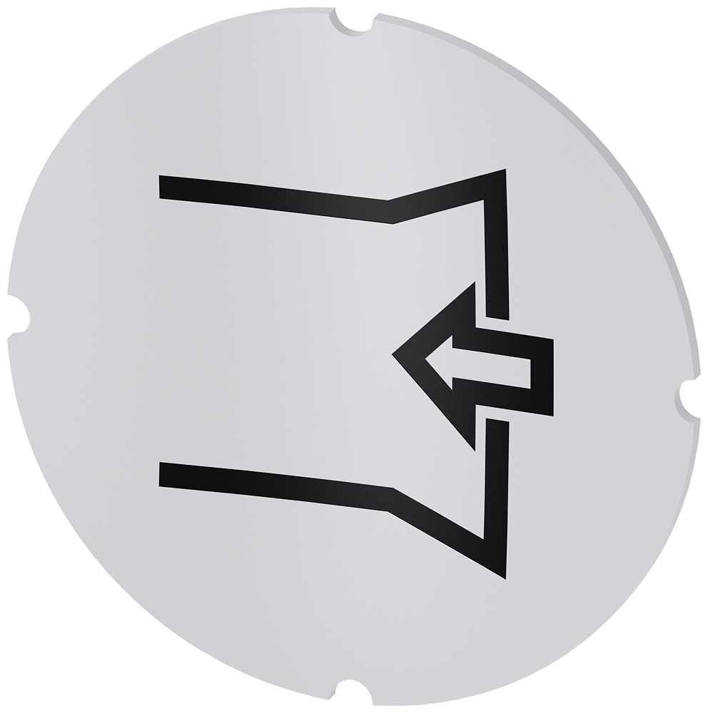 [Imagem do produto PLACA EMBUTIDA PARA BOTÃO DE PRESSÃO ILUMINADO, REDONDO, LEITOSO, SÍMBOLO: AS 3SU19000AB710RR0 SIEMENS]