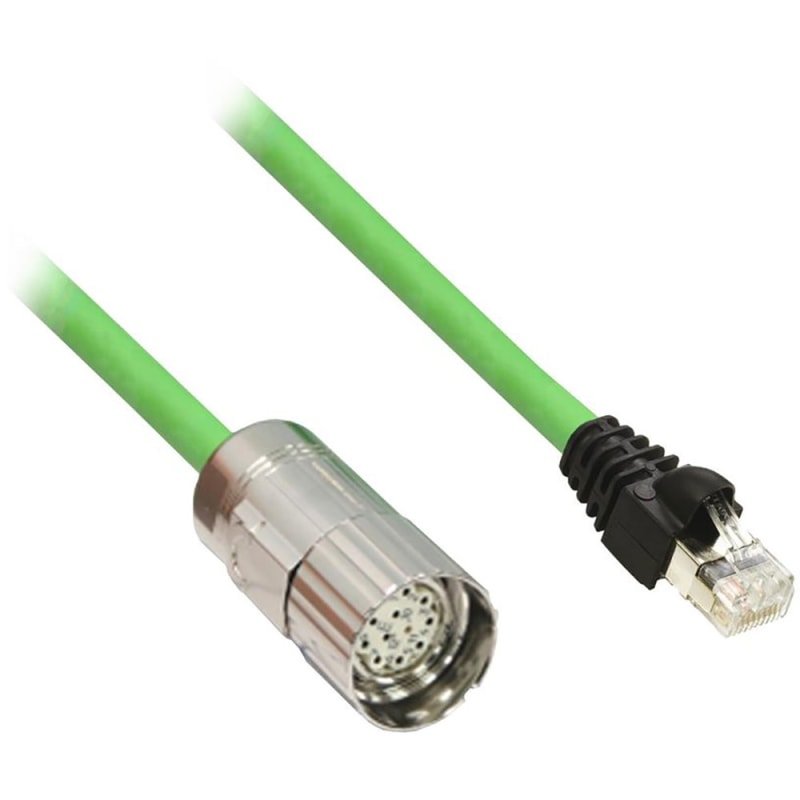 [Imagem CABO DE ENCODER LEXIUM 52/62 CONECTORES RJ45 / M23 10 METROS VW3E2094R100 SCHNEIDER]