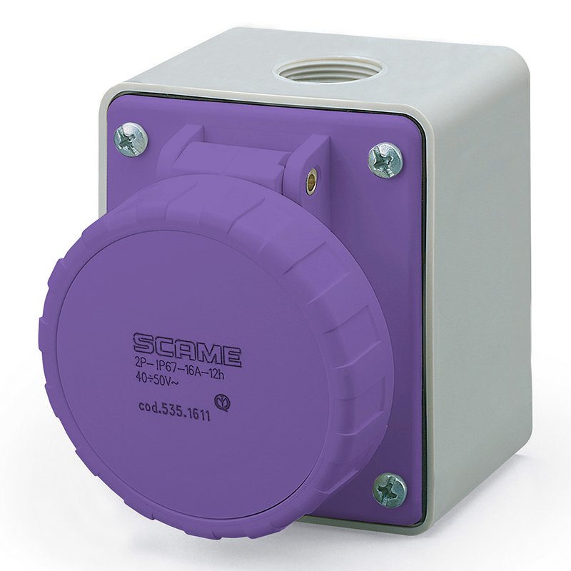 [Imagem TOMADA SOBREPOR 50V 3P 32A 24V IP67 535.3214 SCAME]