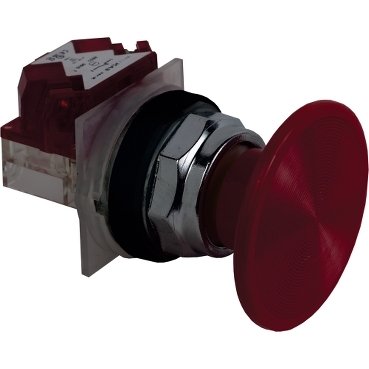 [Imagem BOTÃO 30MM METÁLICO A IMPULSÃO SOCO D57 9001KR25RH6 SCHNEIDER]