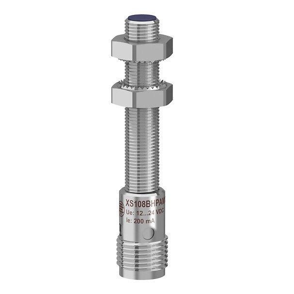 [Imagem SENSOR INDUTIVO XS1 M8 L61MM LATÃO SN2 5MM 12/24VDC M12 XS108BHPBM12 TELEMECANIQUE]