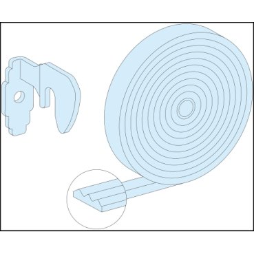 [Imagem SEALING KIT PRISMASET G SELF ADHESIVE GASKET INCREASE DOOR PROTECTION TO IP43 LVS08841 SCHNEIDER]