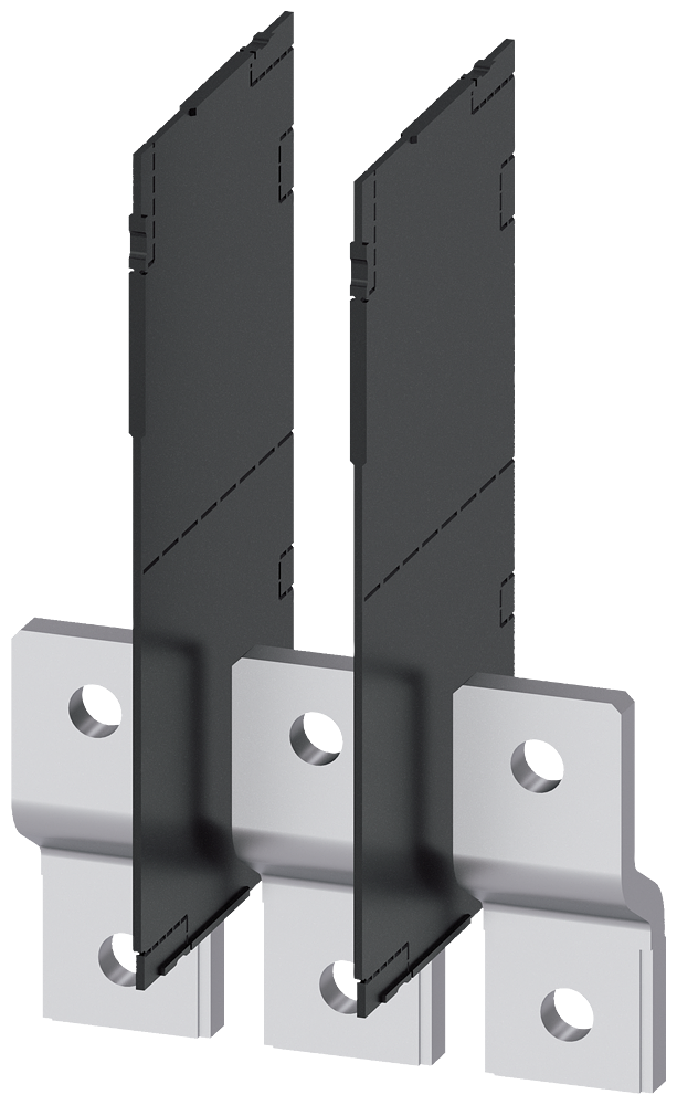 [Imagem ALARGAMENTO DE CONEXÃO LADO FRONTAL 3 PEÇAS ACESSÓRIOS PARA: 3VA1 400/630 3VA 3VA94830QB00 SIEMENS]