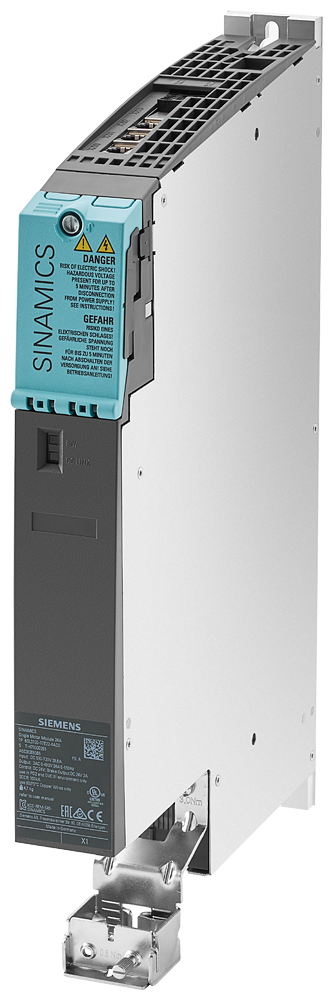 [Imagem MÓDULO DE MOTOR TRIFÁSICO ENTRADA 600VCC SAÍDA 400V 24A 3CA SINAMICS S120 6SL31201TE224AD0 SIEMENS]
