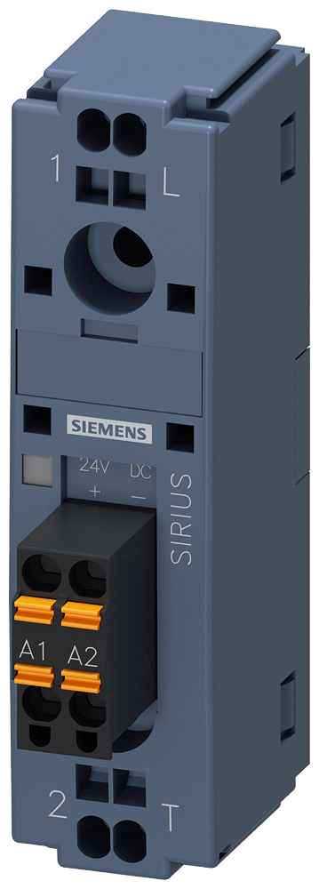 RELÉ SEMICONDUTOR DE 1 POLO 22,5 MM 90 A 48-600V/CC 24 V CONEXÃO DE MOLA 3RF31902AA06 SIEMENS