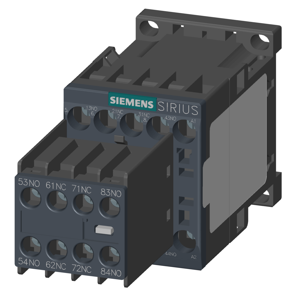 CONTATOR AUXILIAR 4NA+4NF AC 230V 50/60HZ S00 LIGAÇÃO COM PARAFUSO 3RH23441AP000KA0 SIEMENS
