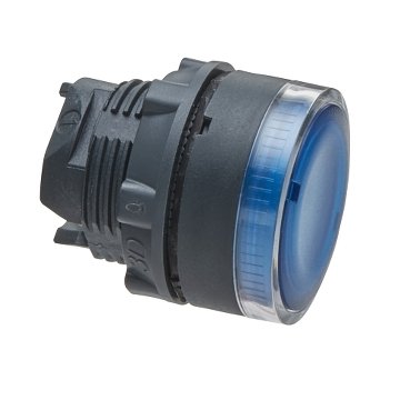 [Imagem do produto CABEÇOTE PARA BOTÃO LUMINOSO MODULAR Ø22MM PLÁSTICO, PARA LÂMPADA BA9S, AZUL ZB5AW36 SCHNEIDER]