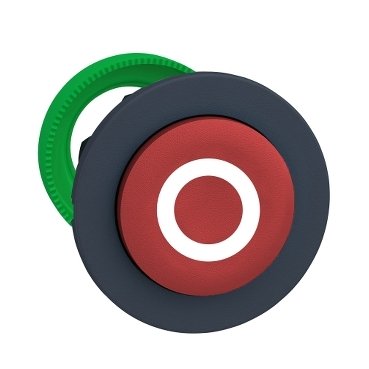 [Imagem CABEÇOTE PARA BOTÃO FACEADO Ø30MM PLÁSTICO SALIENTE VERMELHO O ZB5FL432 SCHNEIDER]