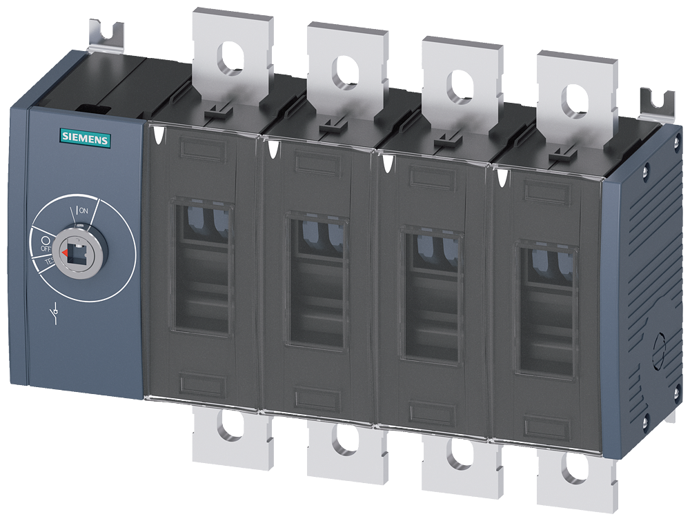SECCIONADOR DE CORTE EM CARGA 1000A TAM. 4 DE 4 POLOS ACIONAMENTO FRONTAL E 3KD50400QE100 SIEMENS