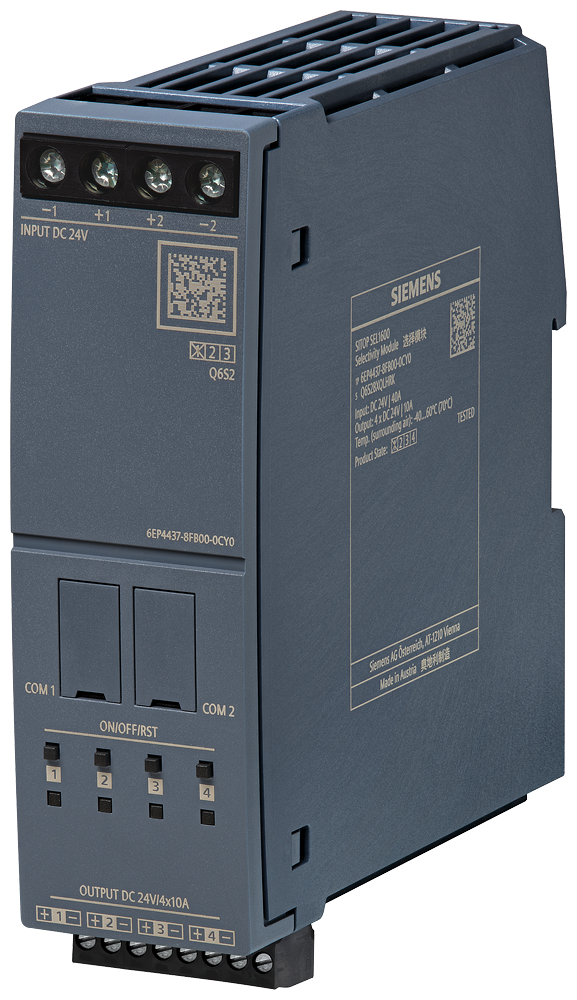 [Imagem do produto MÓDULO DE EXPANSÃO SITOP SEL1600 24 V CC/4X 0,5-10 A 6EP44378FB000CY0 SIEMENS]
