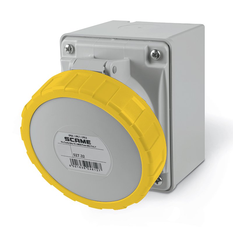 [Imagem TOMADA DE MONTAGEM 2P+T 32A 67 4H 527.3250 SCAME]