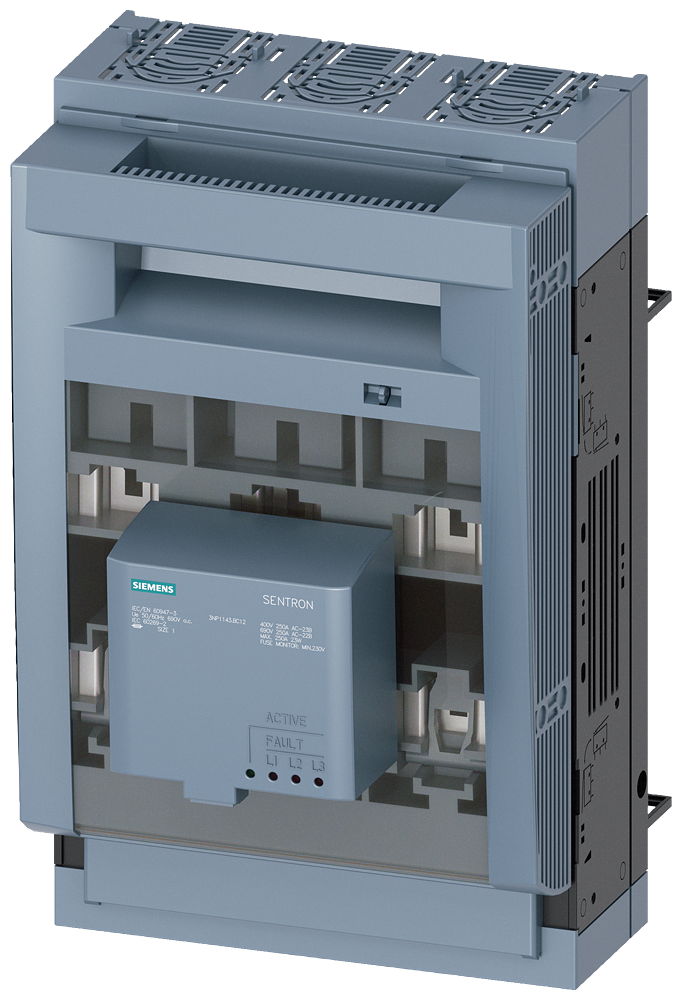 [Imagem do produto SENTRON, SECCIONADORA-FUSÍVEL SOB CARGA 3NP1, DE 3 POLOS, NH1, 250 A 3NP11431BC12 SIEMENS]