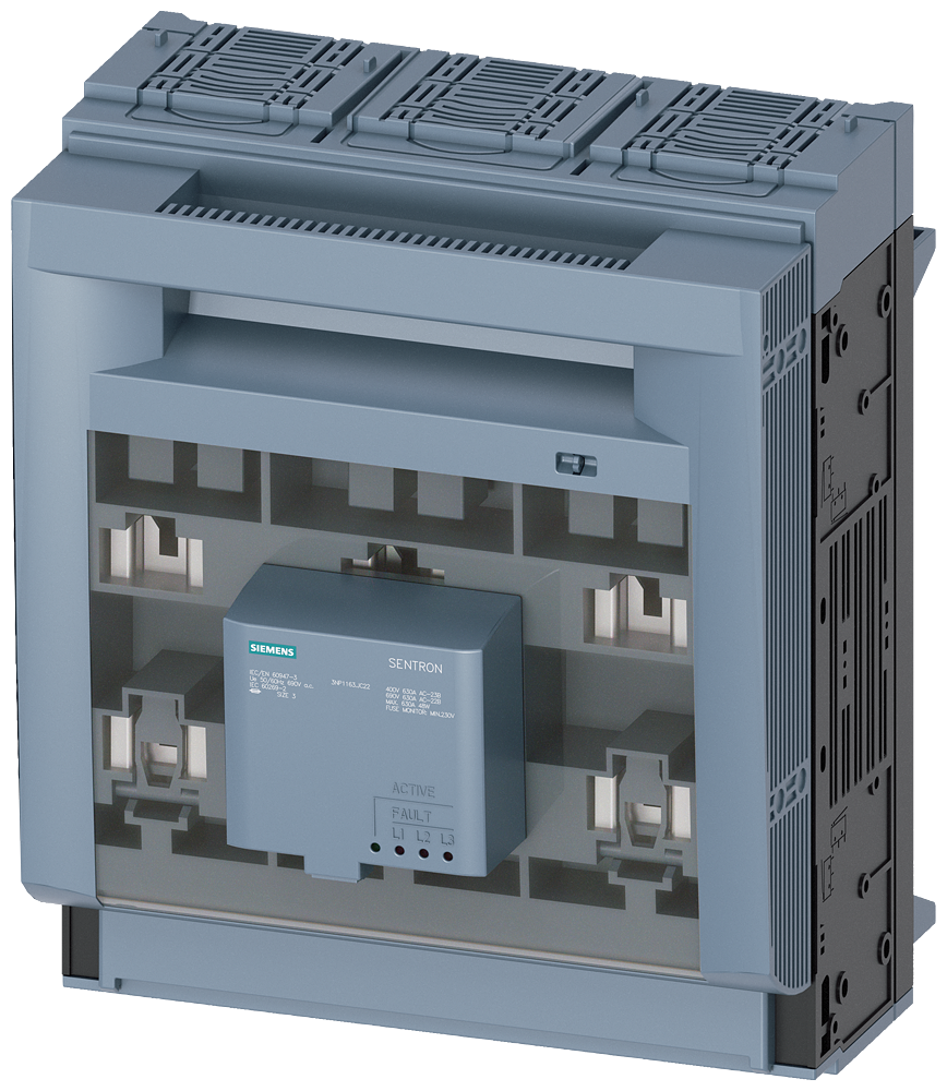 SECCIONADORA-FUSÍVEL SOB CARGA 3NP1 DE 3 POLOS NH3 630 A 3NP11631JC22 SIEMENS
